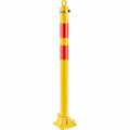 Global Industrial Collapsible Bollard, 2-1/2in Dia., 35-1/2in Extended Height, Yellow 670755